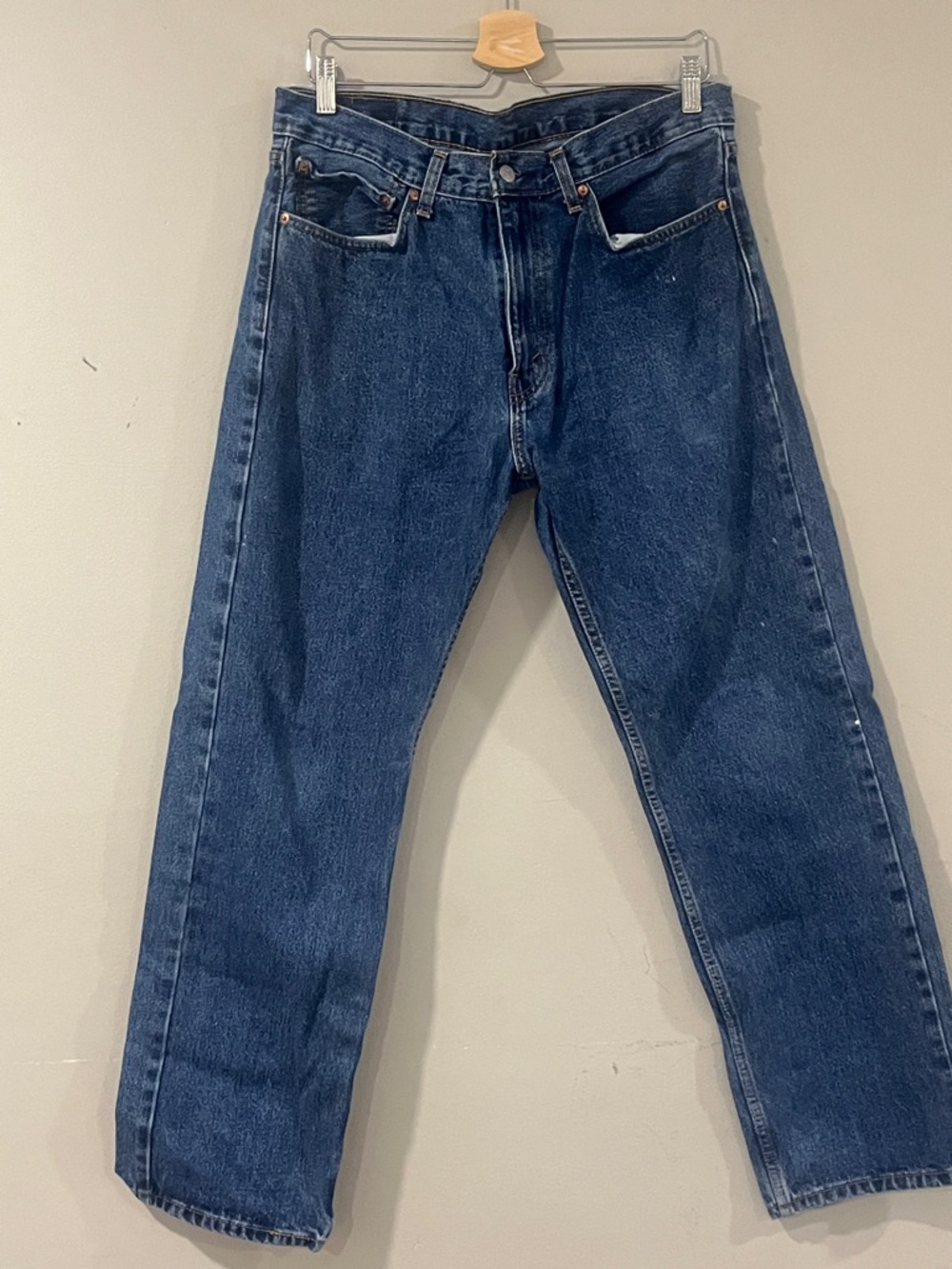 Levi's Straight-Leg Denim Jeans in Dark Blue